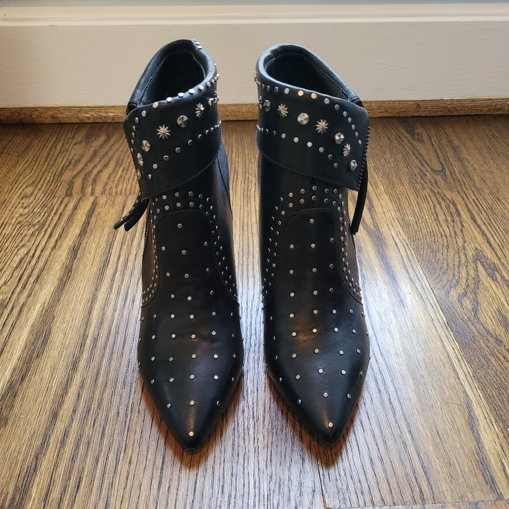 Sam Edelman Royce Studded Leather Ankle Boots Size 7.5